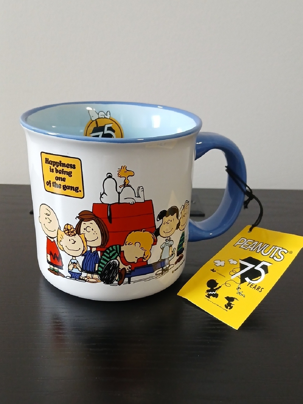 Peanuts White & Blue Comic Strip Mug with Snoopy and Gang